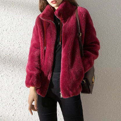 Dam Rullkrage Mjuk Fleece Elegant Komfort 9
