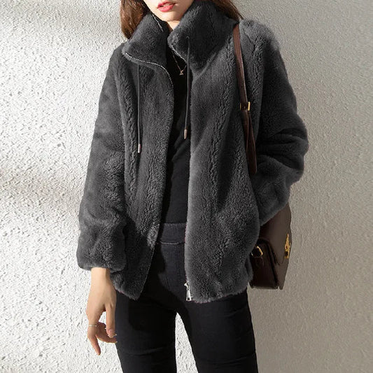 Dam Rullkrage Mjuk Fleece Elegant Komfort 1