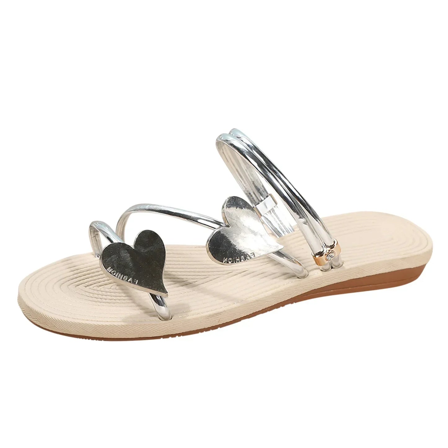 Dam Tofflor Hjärtdetalj Syntetiskt Yttertyg-1