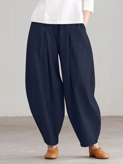 Variant image for Dam Lätta Byxor Vintageinspirerade 100% Bomull-27