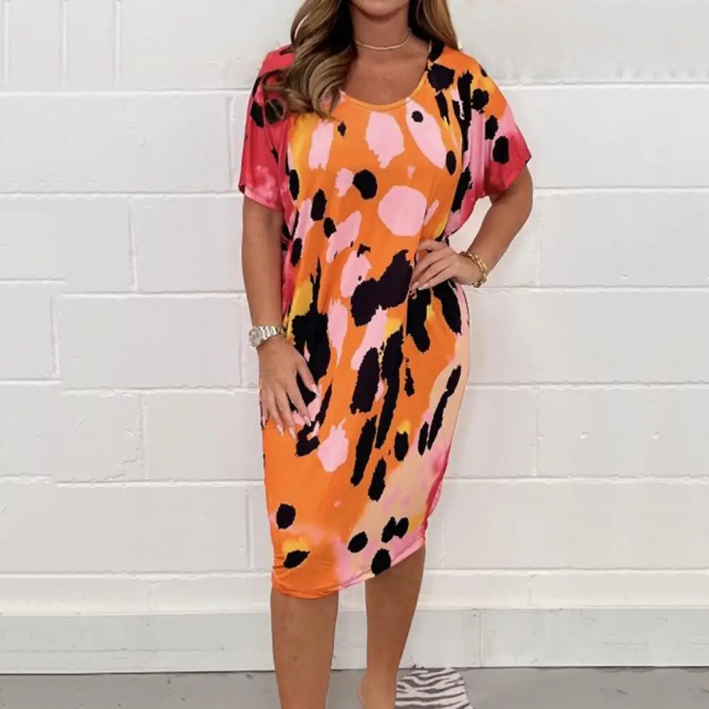 Variant image for Kvinna Klänning Tryckt Polyester Elegant Allsidig Design-1