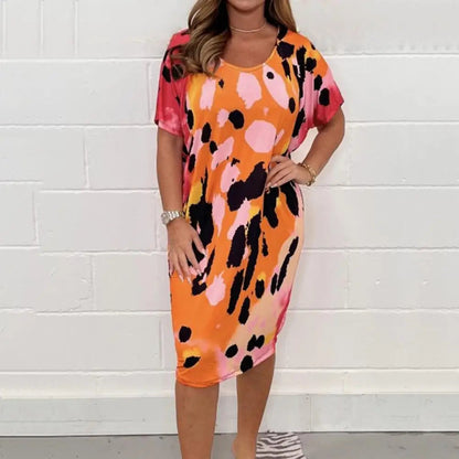 Variant image for Kvinna Klänning Tryckt Polyester Elegant Allsidig Design-1