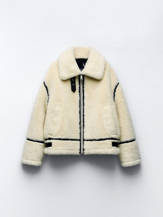 Damjacka Casual Avslappnad Passform Polyester-1