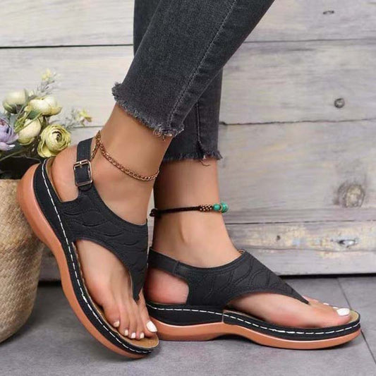 Damens Ortopediska Flip-Flops Syntetmaterial Ergonomisk Design-1