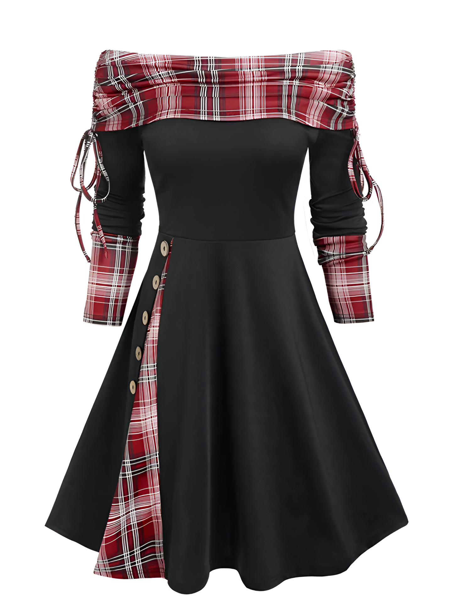 Dam Klänning Utan Axel Lätt Material Chic Elegant-2