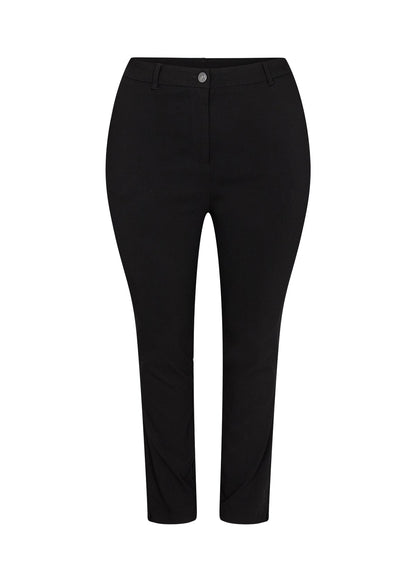 Snygga Byxor Dam Slim Fit Viskosblandning med Fyra Fickor-6