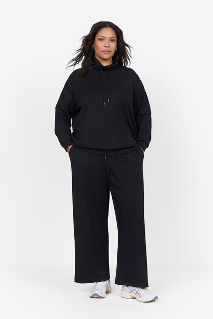 Byxor med Resår i Midjan Dam Lös Passform Modal Polyester Elastan-3