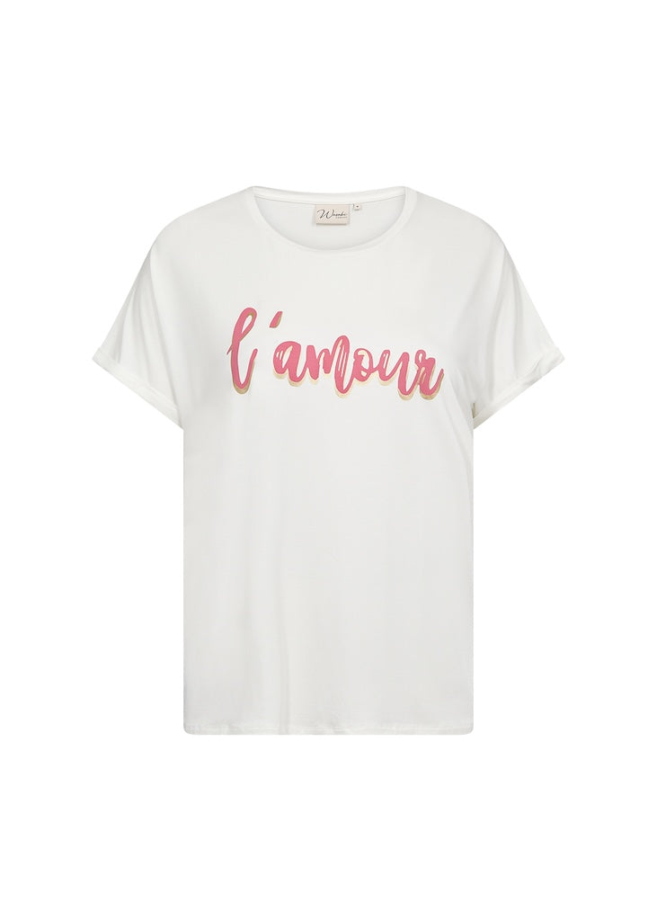 Dam T-Shirt med Rund Halsringning och Tryck – Mjuk Lyocell-Elastan, Lös Passform, Korta Ärmar, Finns i Storlekar S-XXL 4