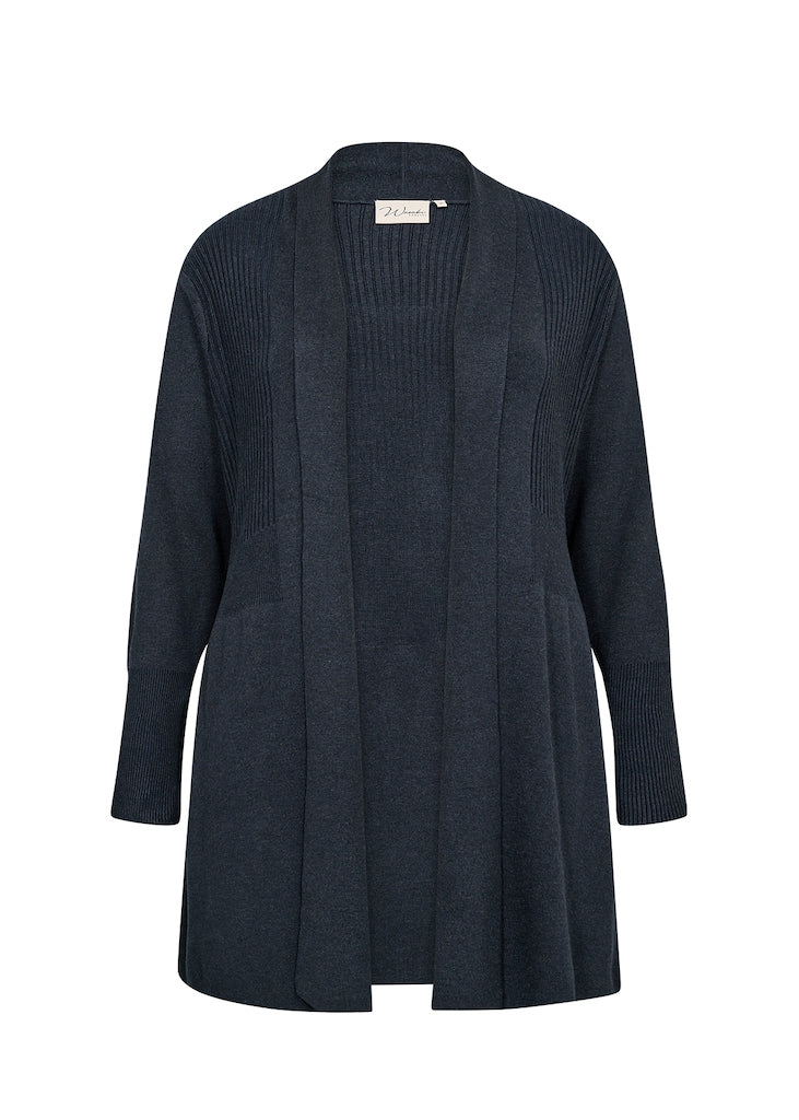 Plus Size Lång Kofta med Öppen Front och Långa Ärmar, Lenzing Ecovero Material, Lös Passform för Komfort 6