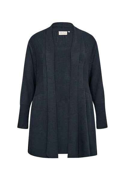 Plus Size Lång Kofta med Öppen Front och Långa Ärmar, Lenzing Ecovero Material, Lös Passform för Komfort 6