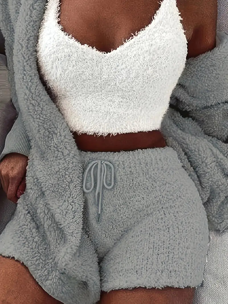 Dam Pyjamas Set Mjuk Bomull för Avslappning och Sömn-6