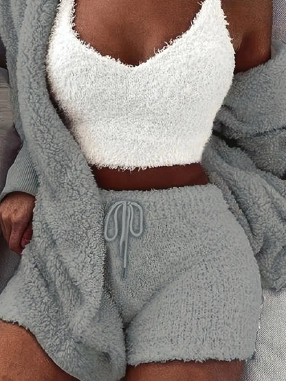 Dam Pyjamas Set Mjuk Bomull för Avslappning och Sömn-6