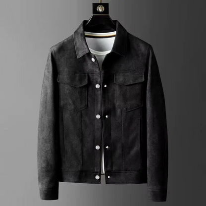 Variant image for Herr Jeansjacka Tidlös Mocka Denim Komfort-6