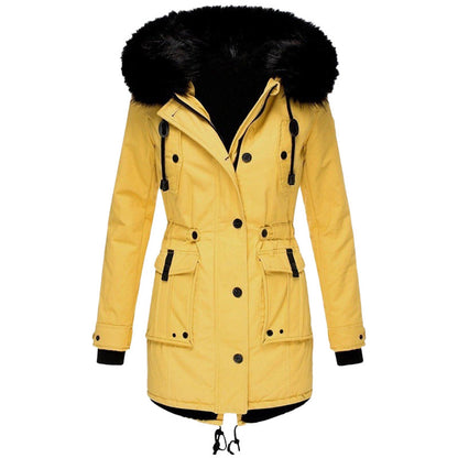 Dam Vinterparkas Elegant Design Varm Polyester-6