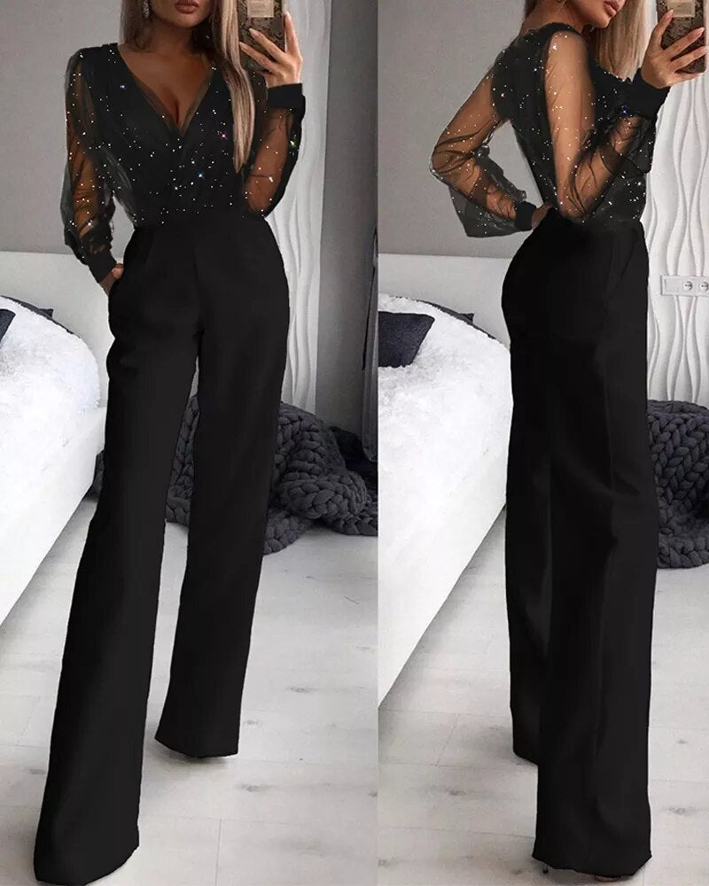 Variant image for Dam Jumpsuit Enkel Design Polyester Elegant och Tidlös-1