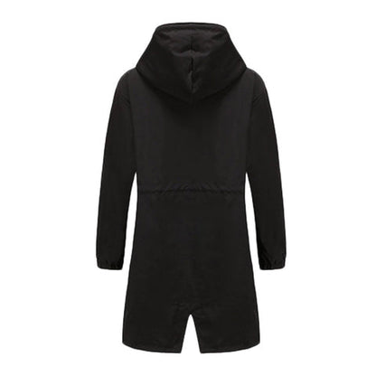 Dam Trench Coat Lång Tidlös Lätt Material-2