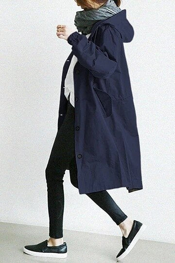 Variant image for Dam Trench Coat Lång Tidlös Lätt Material-41