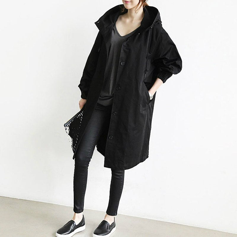 Variant image for Dam Trench Coat Lång Tidlös Lätt Material-33