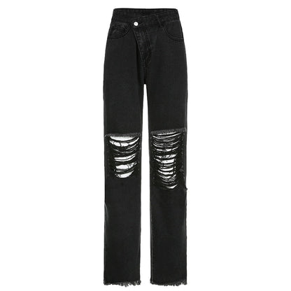 Variant image for Dam Jeans Hög Midja Ribbad Stretch Bomull Polyester-1