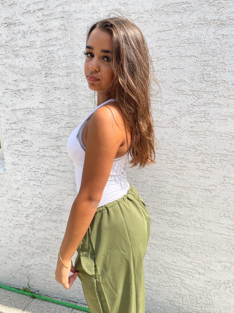 Snygga Byxor Dam Hög Midja Mjuk Bomull Trendig Design 4