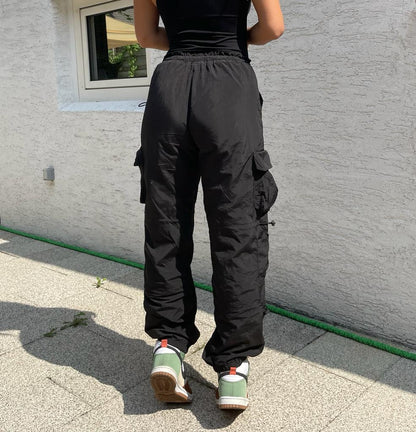 Snygga Byxor Dam Hög Midja Mjuk Bomull Trendig Design 6