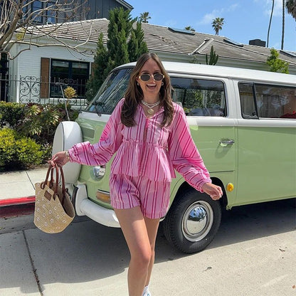 Damshorts Set Elegant Design Högkvalitativt Tyg Normal Passform-6