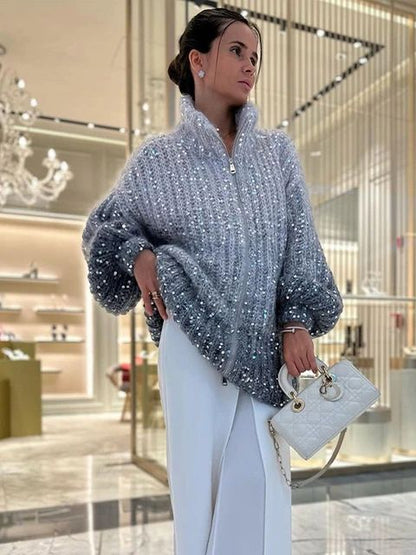 Dam Tröja Elegant Detaljer Högkvalitativt Material-3