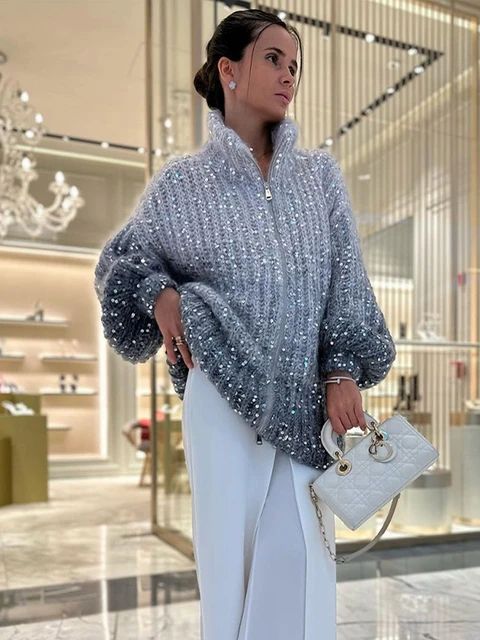 Variant image for Dam Tröja Elegant Detaljer Högkvalitativt Material-3