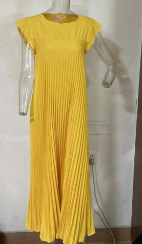 Variant image for Kvinna Veckad Klänning Ärmlös Polyester Elastan-25