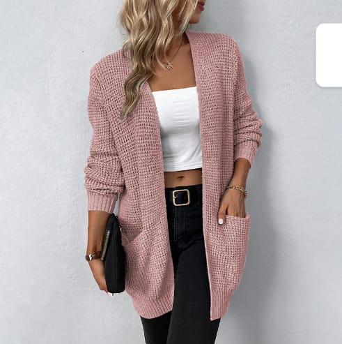 Dam Stickad Väst Elegant Akryl-4