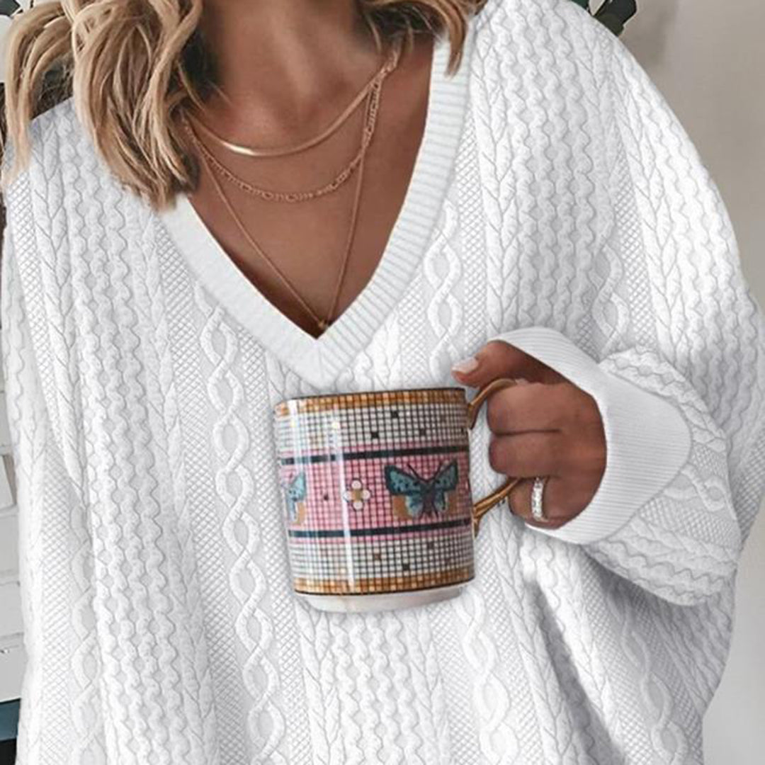 Lång Vinterjacka Dam Stickad Design i Högkvalitativt Material-2