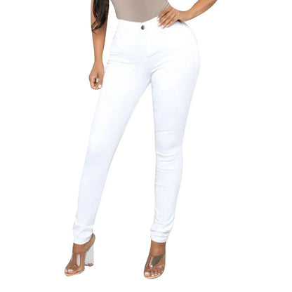 Variant image for Dam Jeans Hög Midja Elastisk Passform Slitstarka Material-6