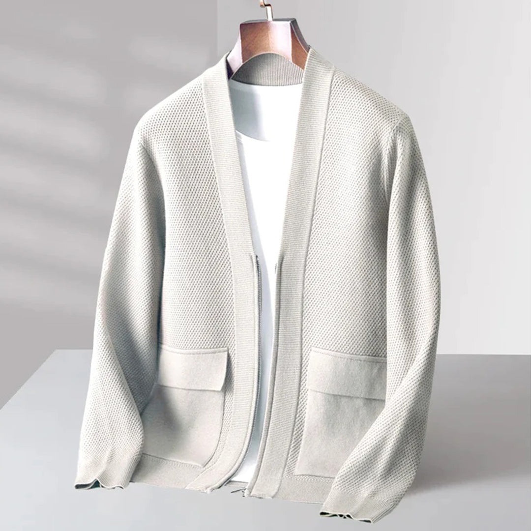 Herren-Weste, Strick, Wollmischung, klassisches Design mit, V-Ausschnitt und Taschen-6