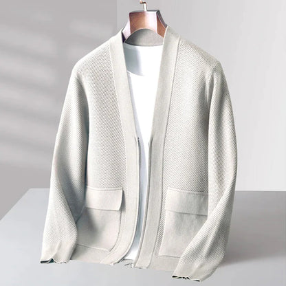 Herren-Weste, Strick, Wollmischung, klassisches Design mit, V-Ausschnitt und Taschen-6