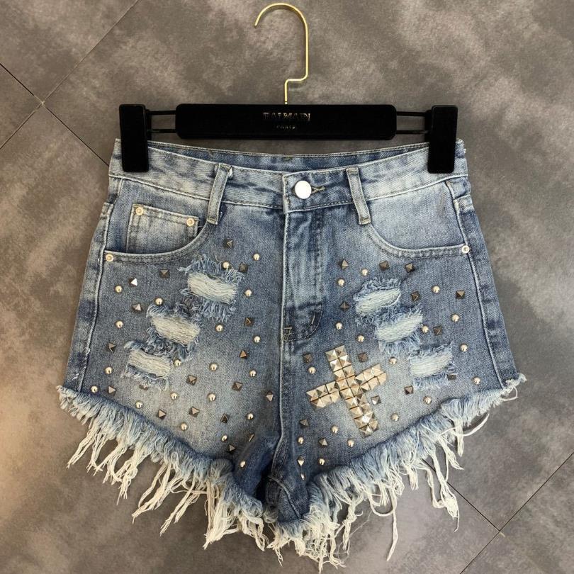 Variant image for Dam Shorts Patchwork Design Polyester och Bomull med Zipper Detaljer-2