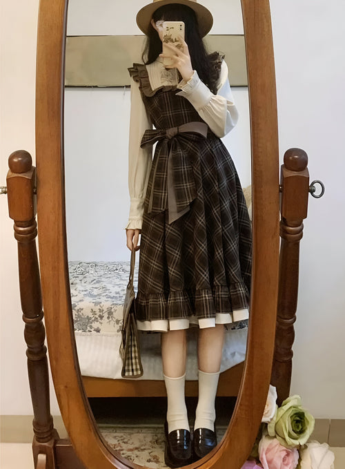 Kvinna Tvådelad Klänning Lätt Andningsbart Material med Unika Detaljer-1