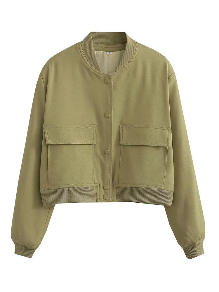 Variant image for Damjacka Bomberjacka med Fickor i Polyester-33