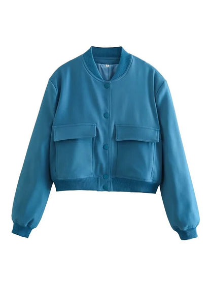 Variant image for Damjacka Bomberjacka med Fickor i Polyester-49
