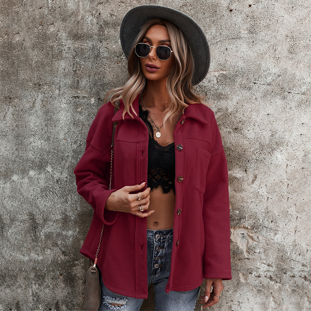 Variant image for Dam Skjorta Knapp-Up Polyester för Vardags- och Formella Tillfällen-13