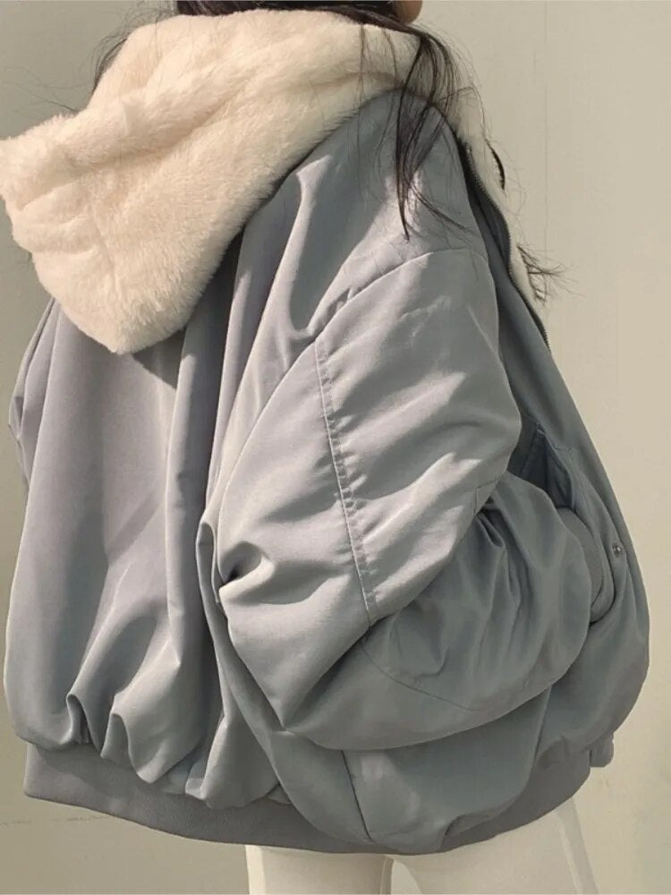 Dam Kappa Huva Kashmirblandning Termisk Isolering-3