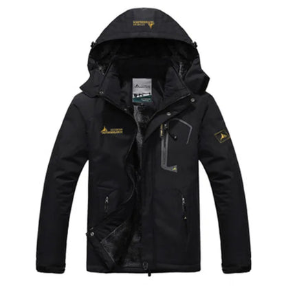 Herr Vinterjacka Vindtät Sportig Design Hållbart Material-1