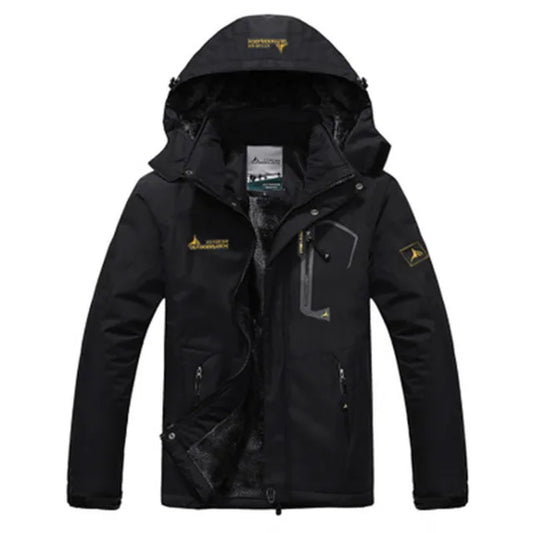 Herr Vinterjacka Vindtät Sportig Design Hållbart Material-1