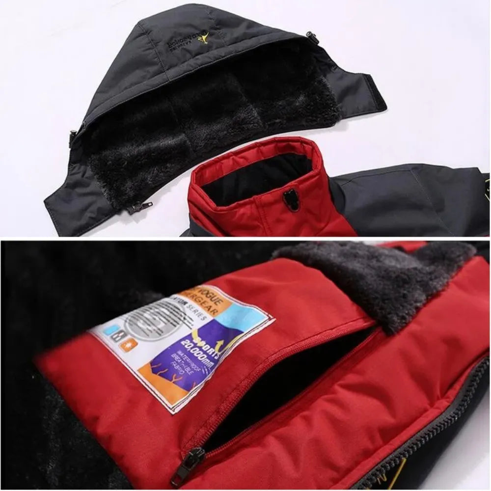Herr Vinterjacka Vindtät Sportig Design Hållbart Material-6