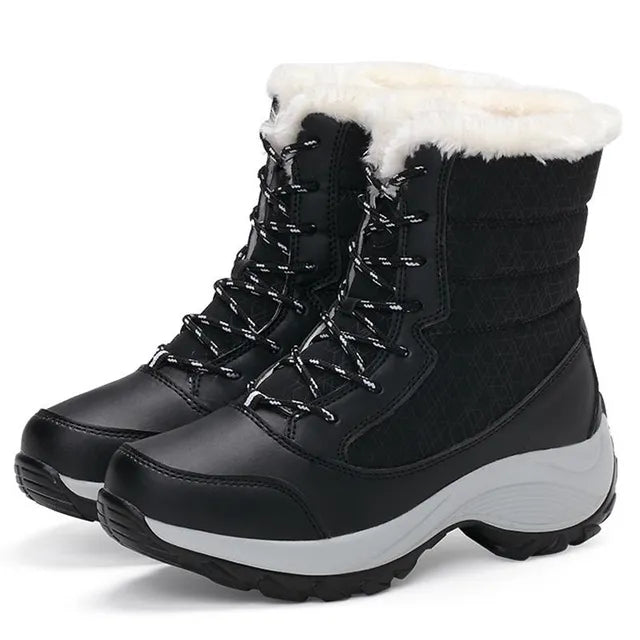 Variant image for Kvinnors Snöbåtar Vinter Ankelhöjd Vattentåligt Slitstarkt Yttertyg-1