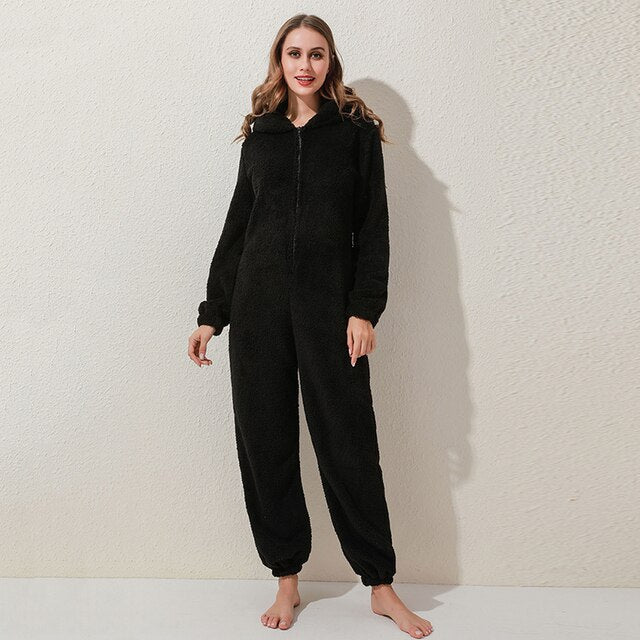 Dam Pyjamas Set Fleece Mjuk och Bekväm-3