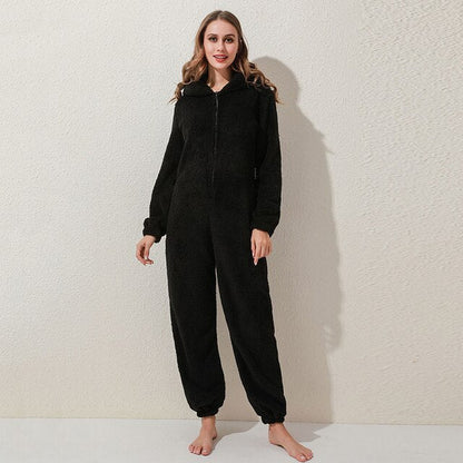 Dam Pyjamas Set Fleece Mjuk och Bekväm-3
