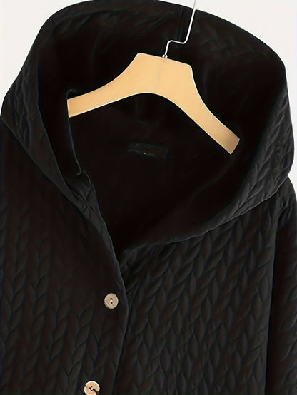 Dam Lång Vinterjacka Oversized Ull och Polyester-4