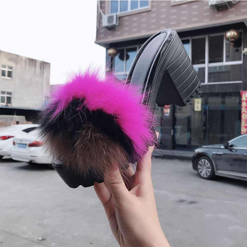 Dam Sandaler Fyrkantiga PU Gummi 3-5 cm Klack-5