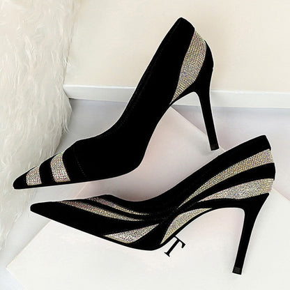 Dam Högklackade Stilettos Gummi 8 cm Klack-3