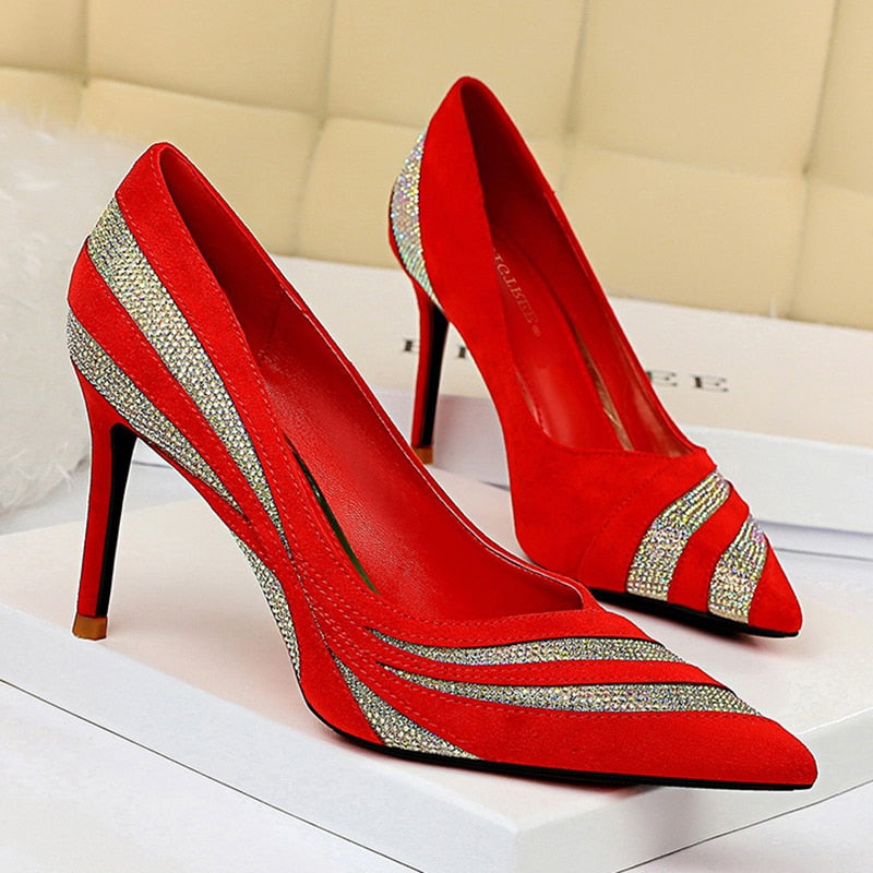 Dam Högklackade Stilettos Gummi 8 cm Klack-2